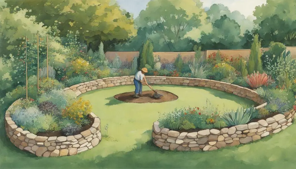 how to create a stone garden border edging