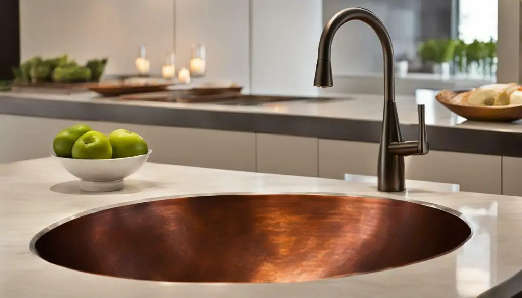 sink for kitchen made of copper