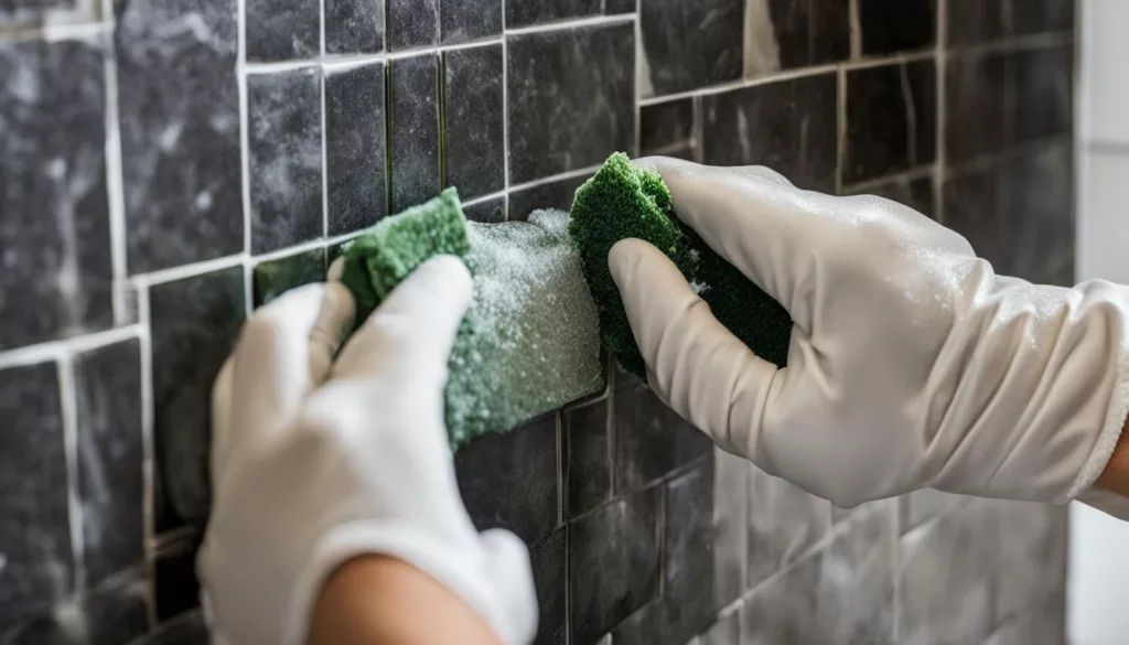 removing soap scum from natural stone