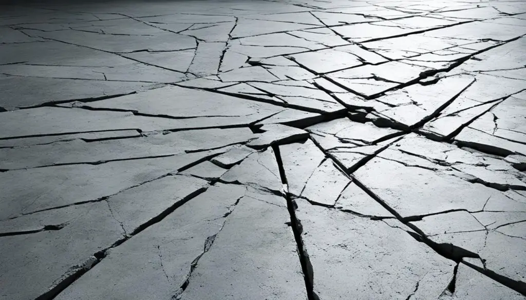Load-bearing cracks in concrete floor