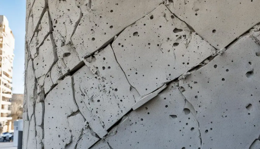 Structural deterioration and crack formation in concrete