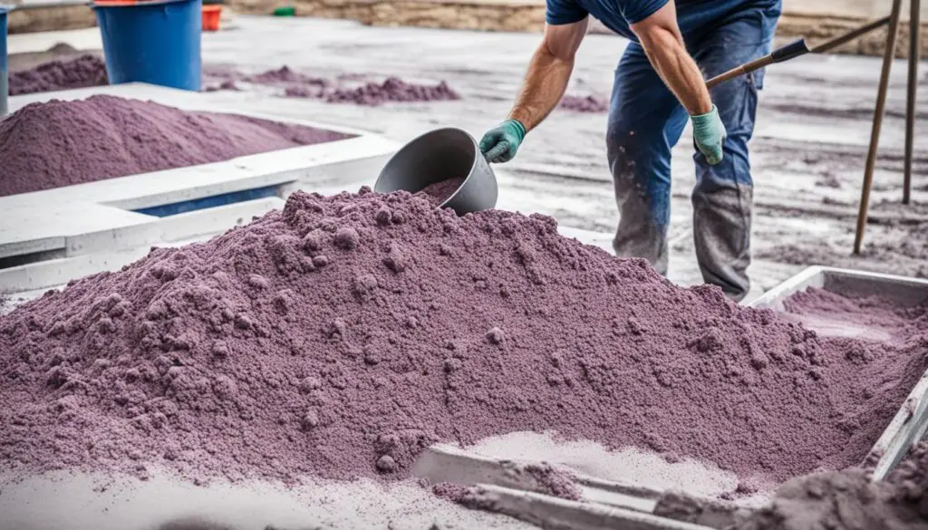 how to prepare plum concrete